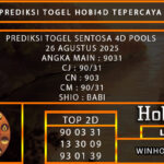 PREDIKSI TOGEL SENTOSA 4D POOLS 26 AGUSTUS 2025