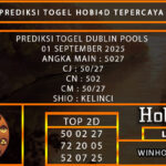 PREDIKSI TOGEL DUBLIN POOLS 01 SEPTEMBER 2025