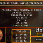 PREDIKSI TOGEL SENTOSA4D POOLS 22 AGUSTUS 2025