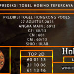 PREDIKSI TOGEL HONGKONG POOLS 27 AGUSTUS 2025