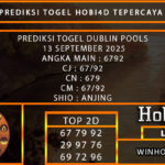 PREDIKSI TOGEL DUBLIN POOLS 13 SEPTEMBER 2025