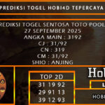 PREDIKSI TOGEL SENTOSATOTO POOLS 27 SEPTEMBER 2025