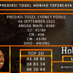 PREDIKSI TOGEL SYDNEY POOLS 06 SEPTEMBER 2025
