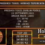 PREDIKSI TOGEL DUBLIN POOLS 23 SEPTEMBER 2025