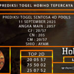 PREDIKSI TOGEL SENTOSA4D POOLS 11 SEPTEMBER 2025