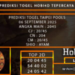 PREDIKSI TOGEL TAIPEI POOLS 06 SEPTEMBER 2025