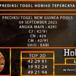 PREDIKSI TOGEL NEW GUINEA POOLS 09 SEPTEMBER 2025