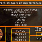 PREDIKSI TOGEL SYDNEY POOLS 22 SEPTEMBER 2025