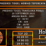 PREDIKSI TOGEL TRAVELOKA POOLS 20 SEPTEMBER 2025