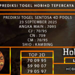 PREDIKSI TOGEL SENTOSA4D POOLS 23 SEPTEMBER 2025