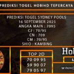 PREDIKSI TOGEL SYDNEY POOLS 16 SEPTEMBER 2025