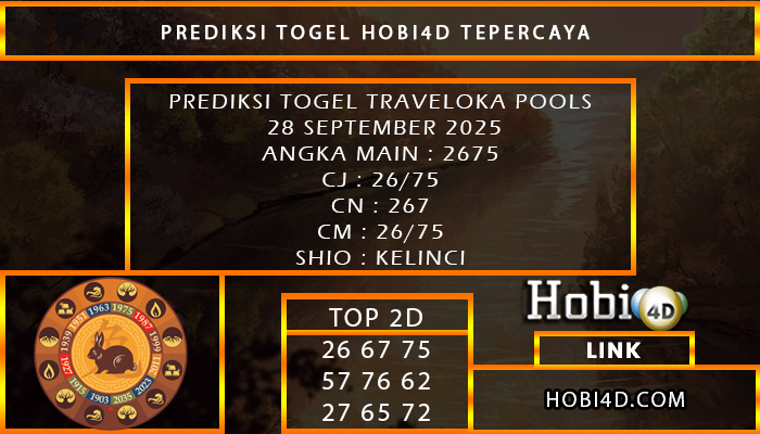 PREDIKSI TOGEL TRAVELOKA POOLS 28 SEPTEMBER 2025
