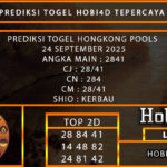 PREDIKSI TOGEL HONGKONG POOLS 24 SEPTEMBER 2025