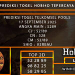 PREDIKSI TOGEL TELKOMSEL POOLS 17 SEPTEMBER 2025