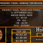 PREDIKSI TOGEL TRAVELOKA POOLS 12 SEPTEMBER 2025