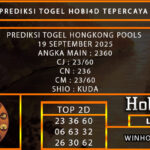 PREDIKSI TOGEL HONGKONG POOLS 19 SEPTEMBER 2025