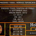 PREDIKSI TOGEL SENTOSA4D POOLS 13 SEPTEMBER 2025