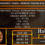 PREDIKSI TOGEL HONGKONG POOLS 25 SEPTEMBER 2025
