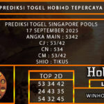 PREDIKSI TOGEL SINGAPORE POOLS 17 SEPTEMBER 2025