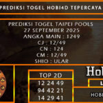 PREDIKSI TOGEL TAIPEI POOLS 27 SEPTEMBER 2025
