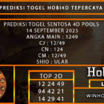 PREDIKSI TOGEL SENTOSA4D POOLS 14 SEPTEMBER 2025