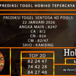 PREDIKSI TOGEL SENTOSA 4D POOLS 22 JANUARI 2026