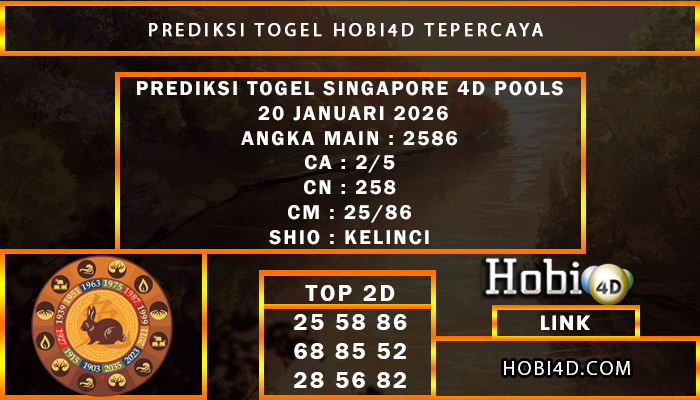 PREDIKSI TOGEL SINGAPORE 4D POOLS 20 JANUARI 2026