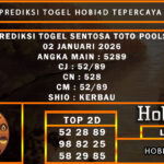 PREDIKSI TOGEL SENTOSA TOTO POOLS 02 JANUARI 2026