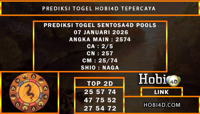 PREDIKSI TOGEL SENTOSA TOTO POOLS 07 JANUARI 2026