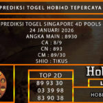 PREDIKSI TOGEL SINGAPORE 4D POOLS 24 JANUARI 2026