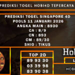 PREDIKSI TOGEL SINGAPORE 4D POOLS 11 JANUARI 2026