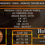 PREDIKSI TOGEL DUBLIN POOLS 04 FEBRUARI 2026