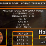 PREDIKSI TOGEL TRAVELOKA POOLS 03 FEBRUARI 2026