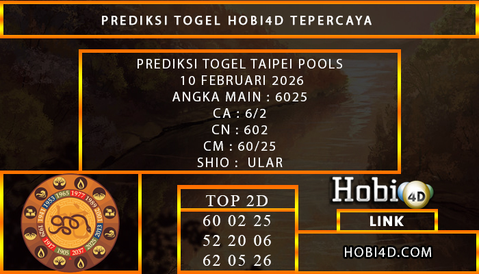 PREDIKSI TOGEL TAIPEI POOLS 10 FEBRUARI 2026